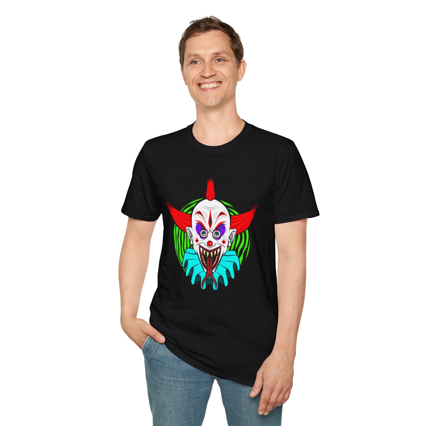 Unisex T-Shirt Zigzag the Mad Clown Design
