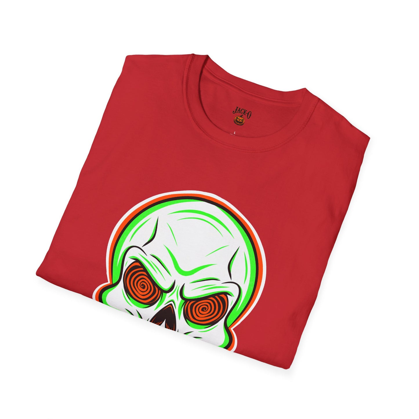 Unisex T-Shirt - Psycho Spiral Skull Design
