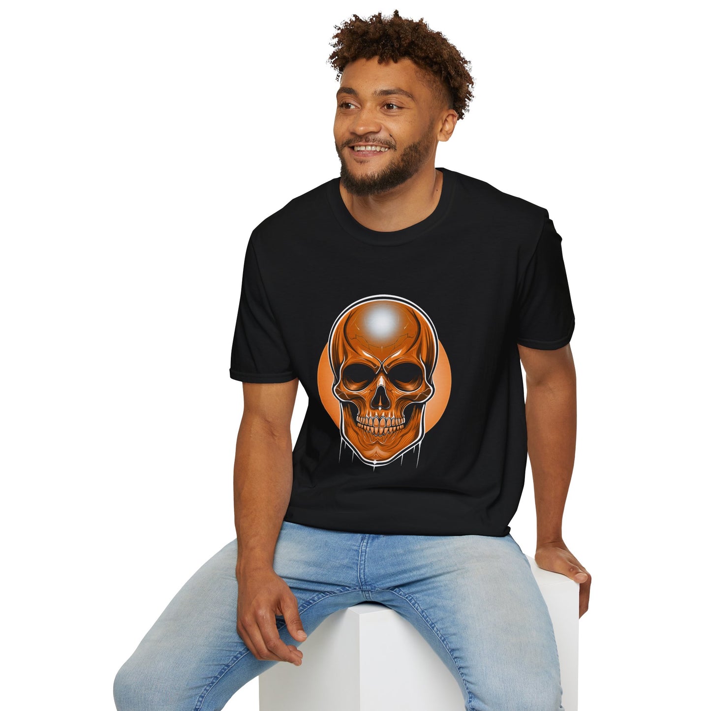 Orange Skull T-Shirt