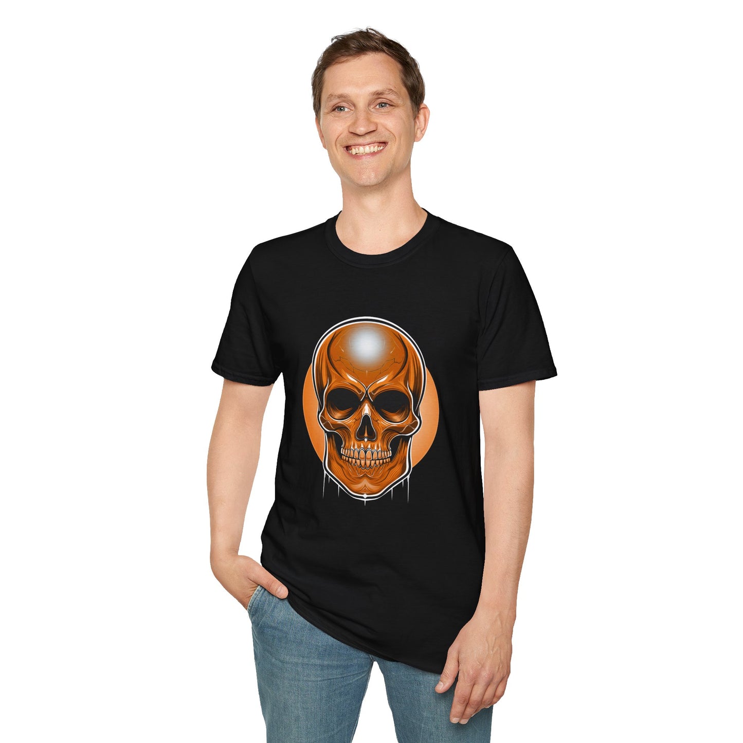 Orange Skull T-Shirt