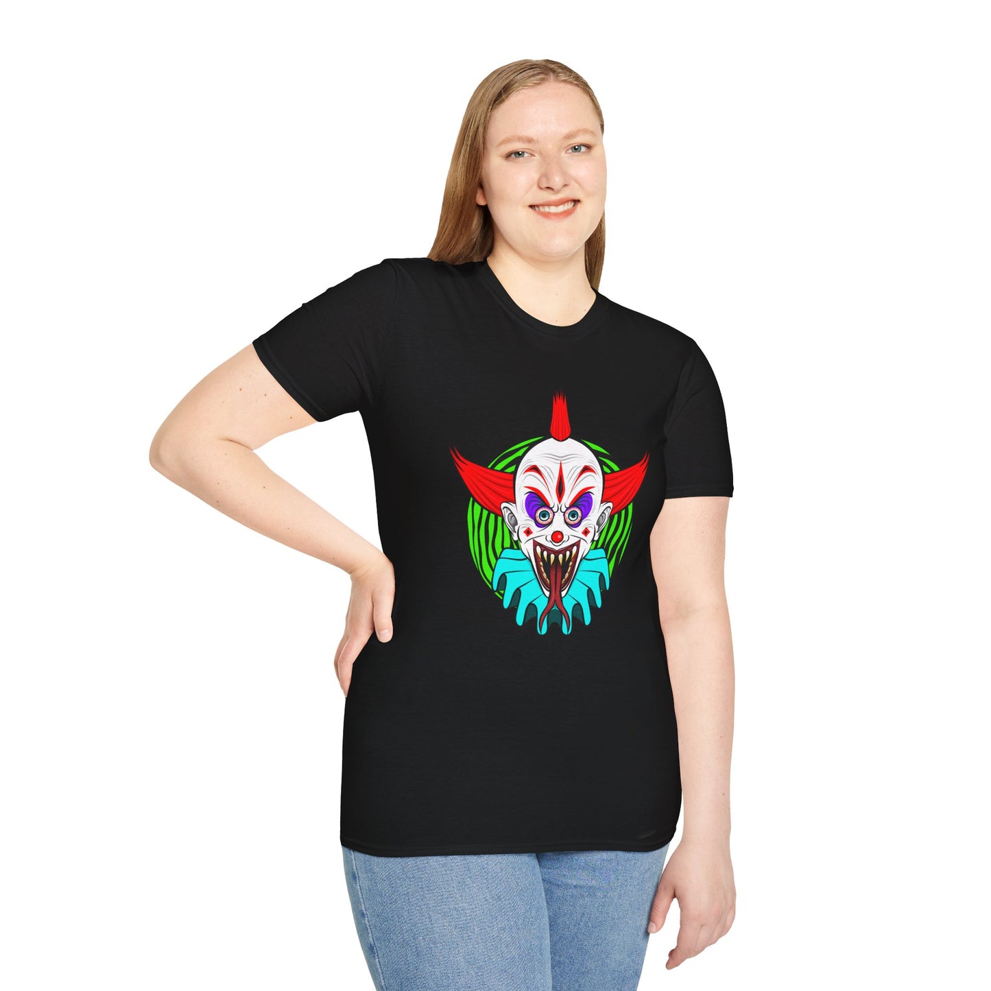 Unisex T-Shirt Zigzag the Mad Clown Design