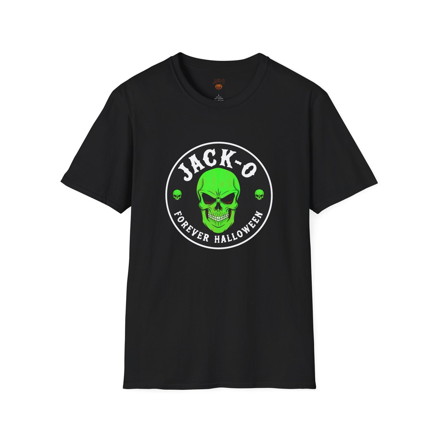 Jack-O Neon Skull Halloween T-Shirt — "Forever Halloween" Graphic Tee
