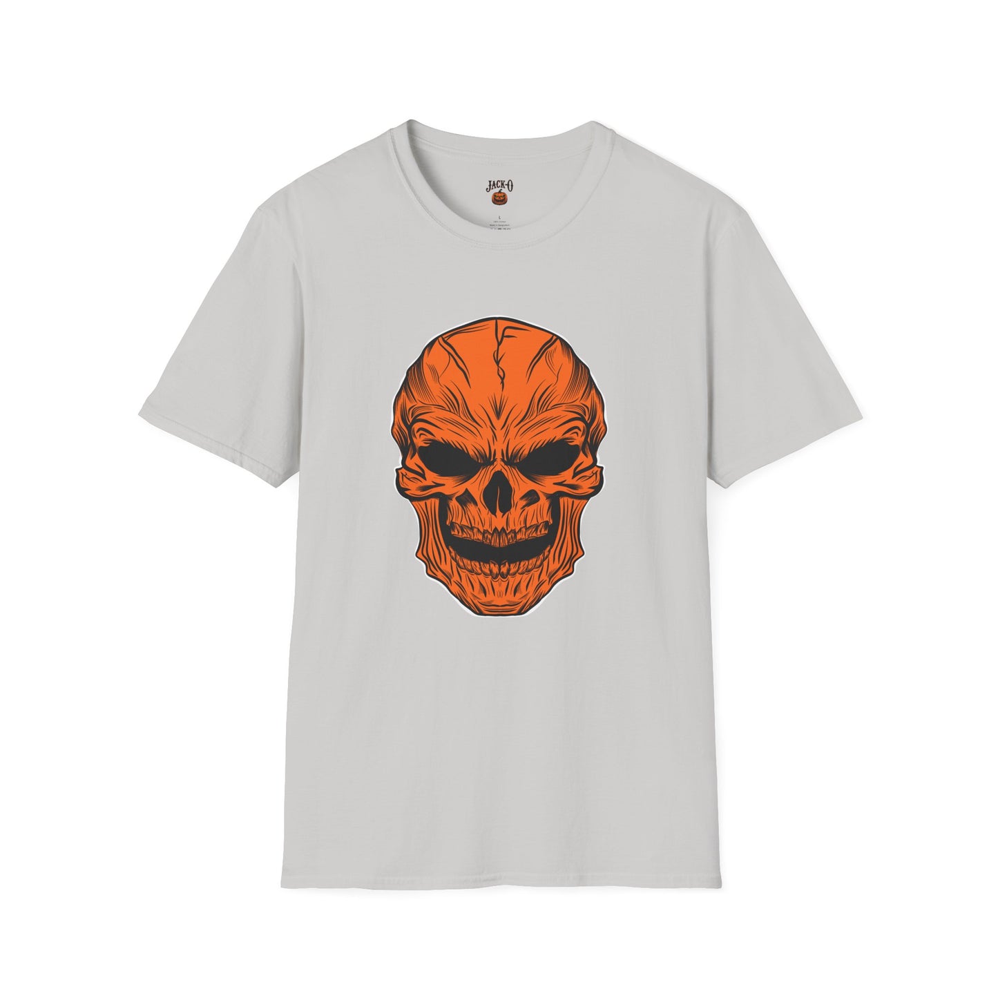 Orange Scary Skull T-Shirt