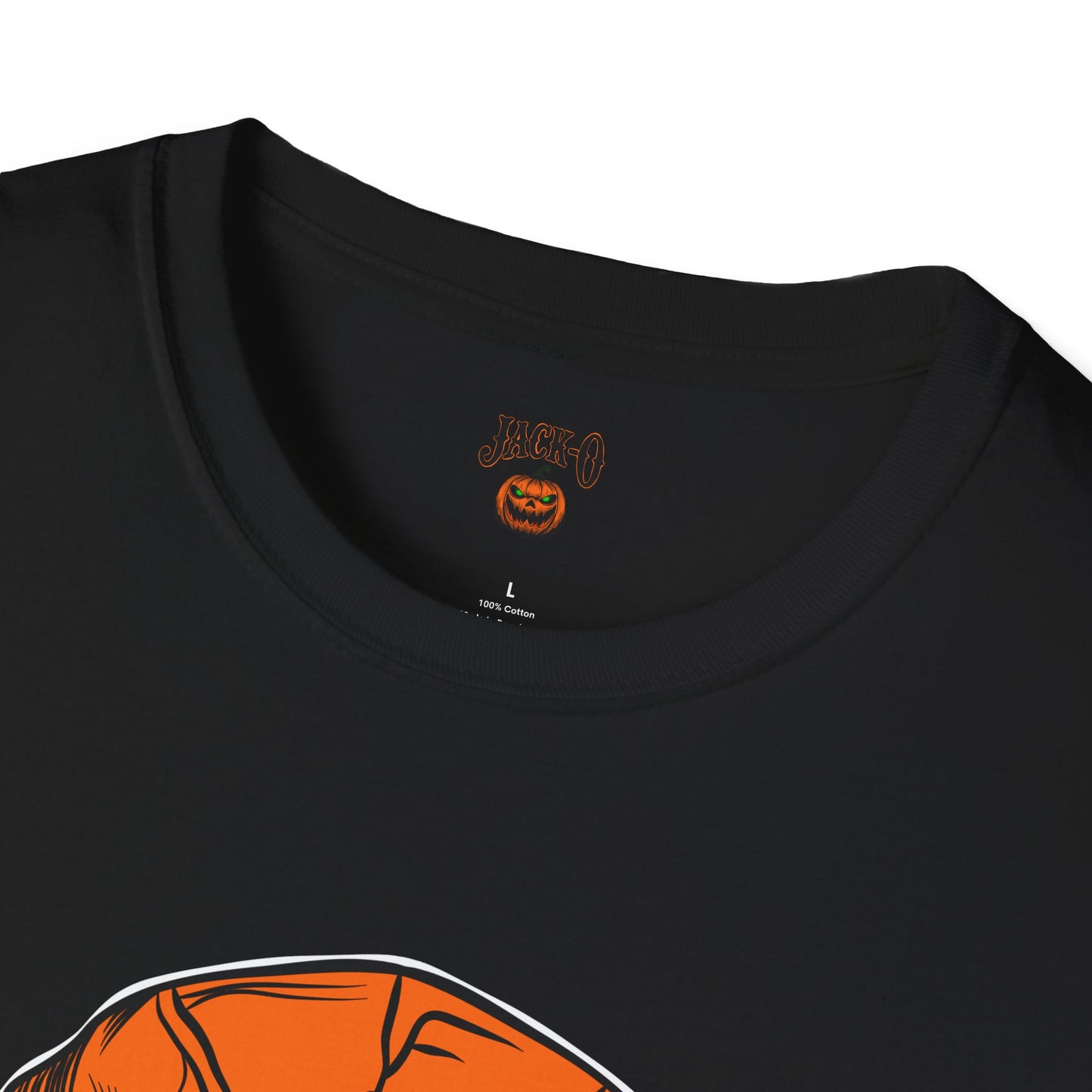 Orange Scary Skull T-Shirt