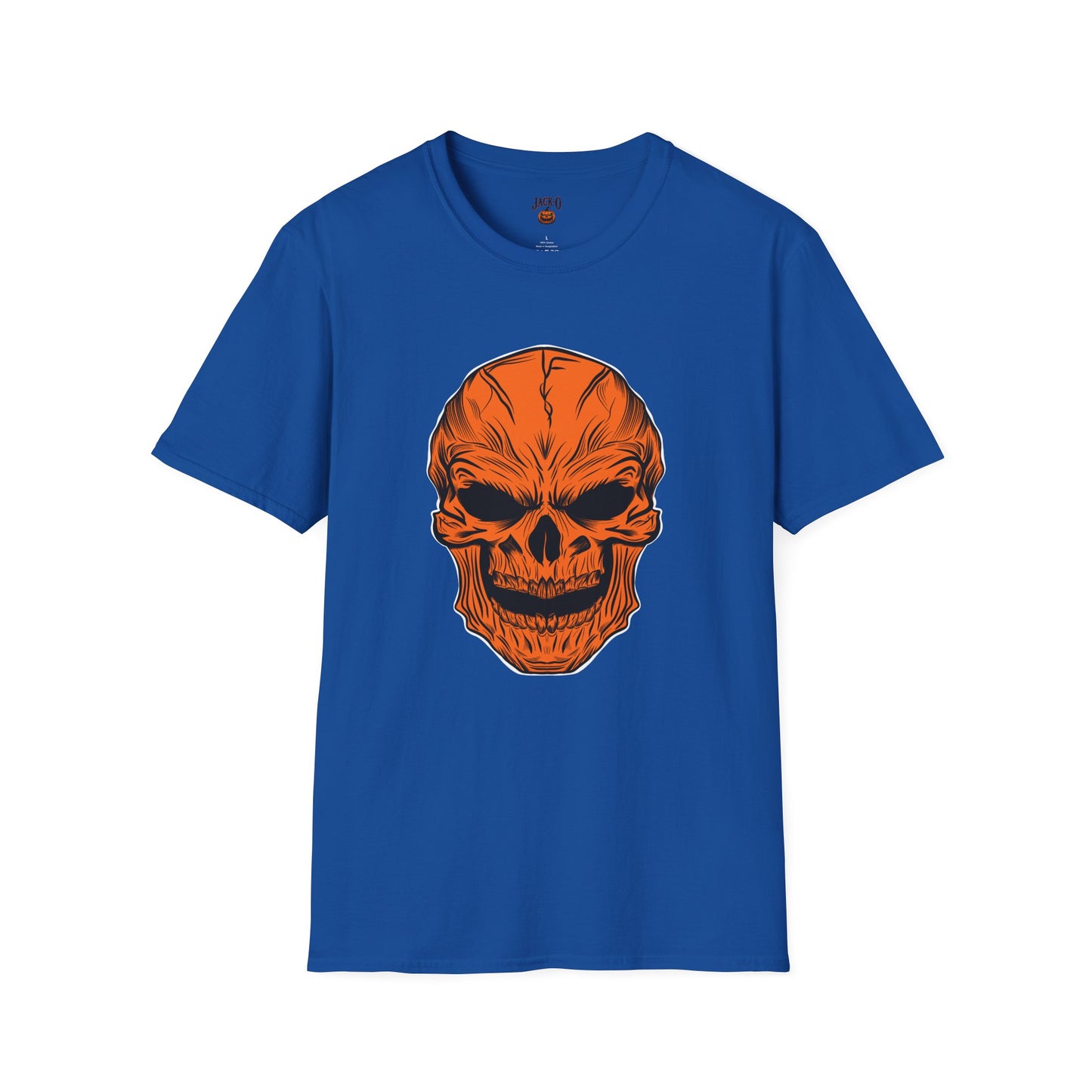 Orange Scary Skull T-Shirt