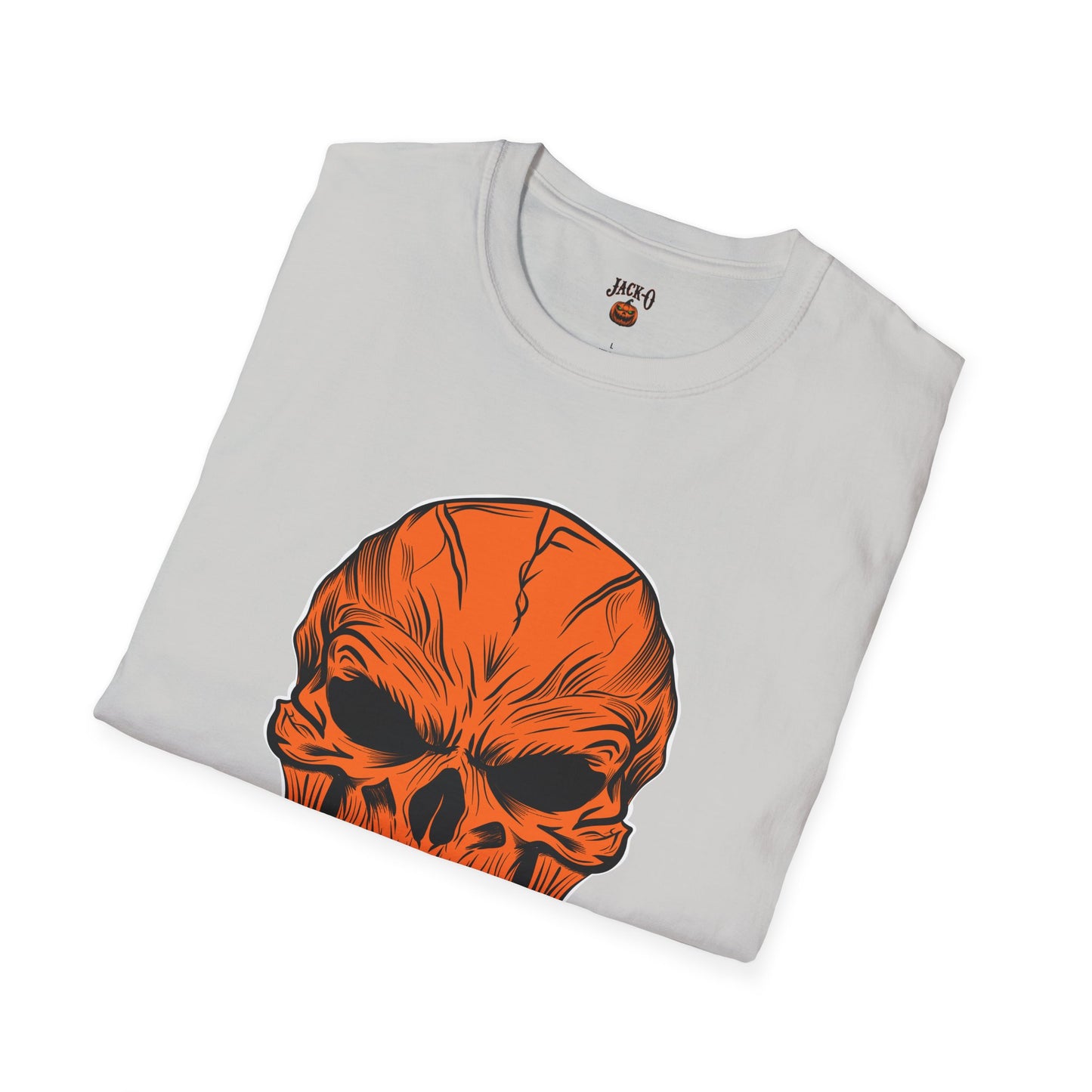 Orange Scary Skull T-Shirt