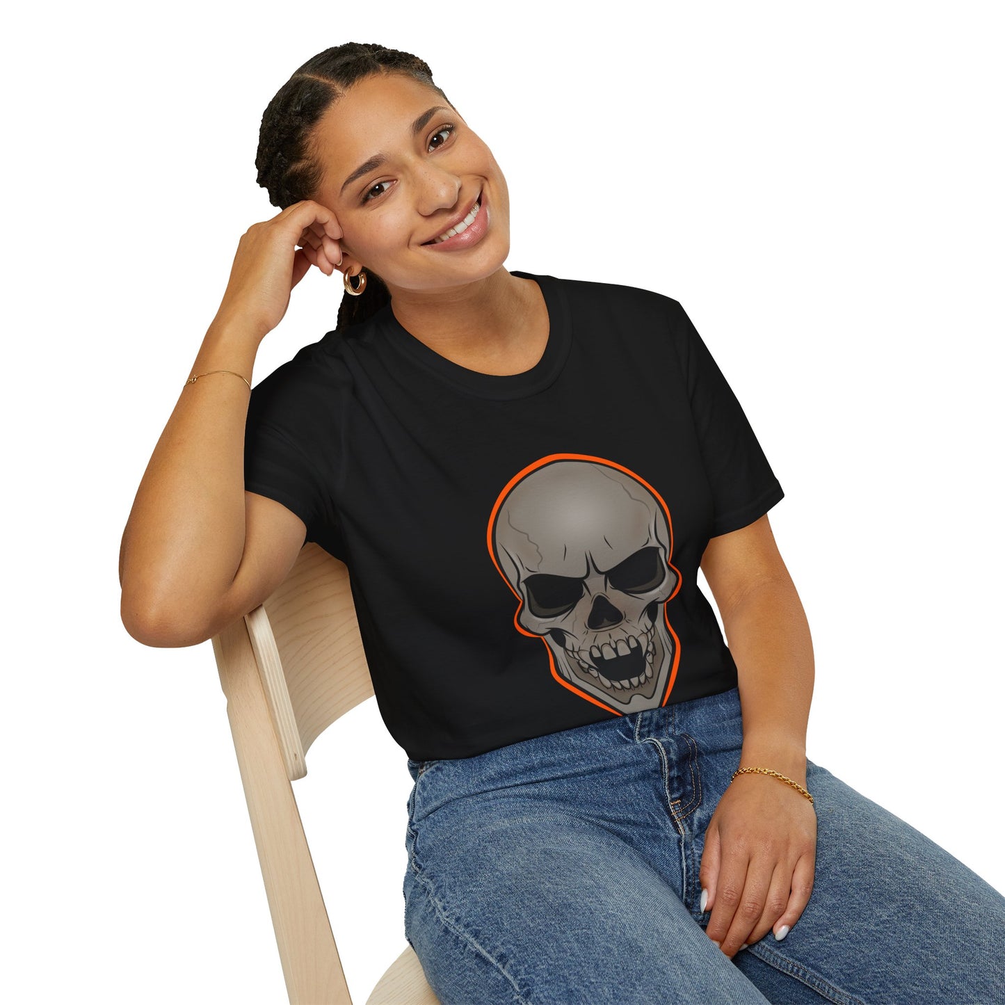 Unisex T-Shirt Grim Howl Scary Skull Halloween Tee
