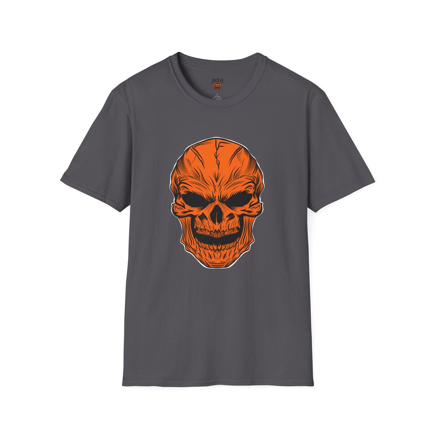 Orange Scary Skull T-Shirt