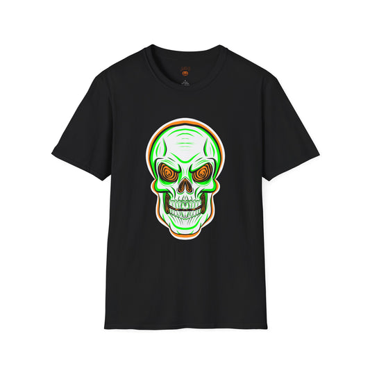 Unisex T-Shirt - Psycho Spiral Skull Design