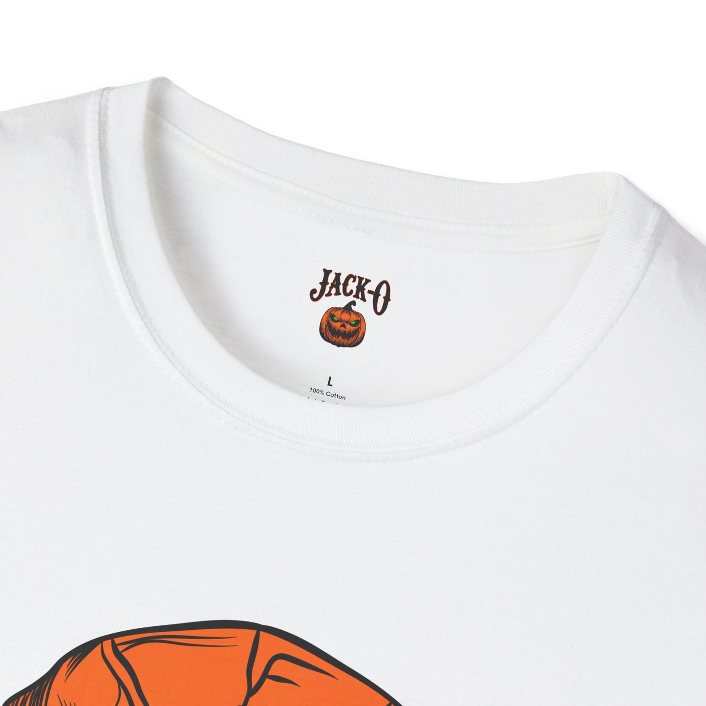 Orange Scary Skull T-Shirt
