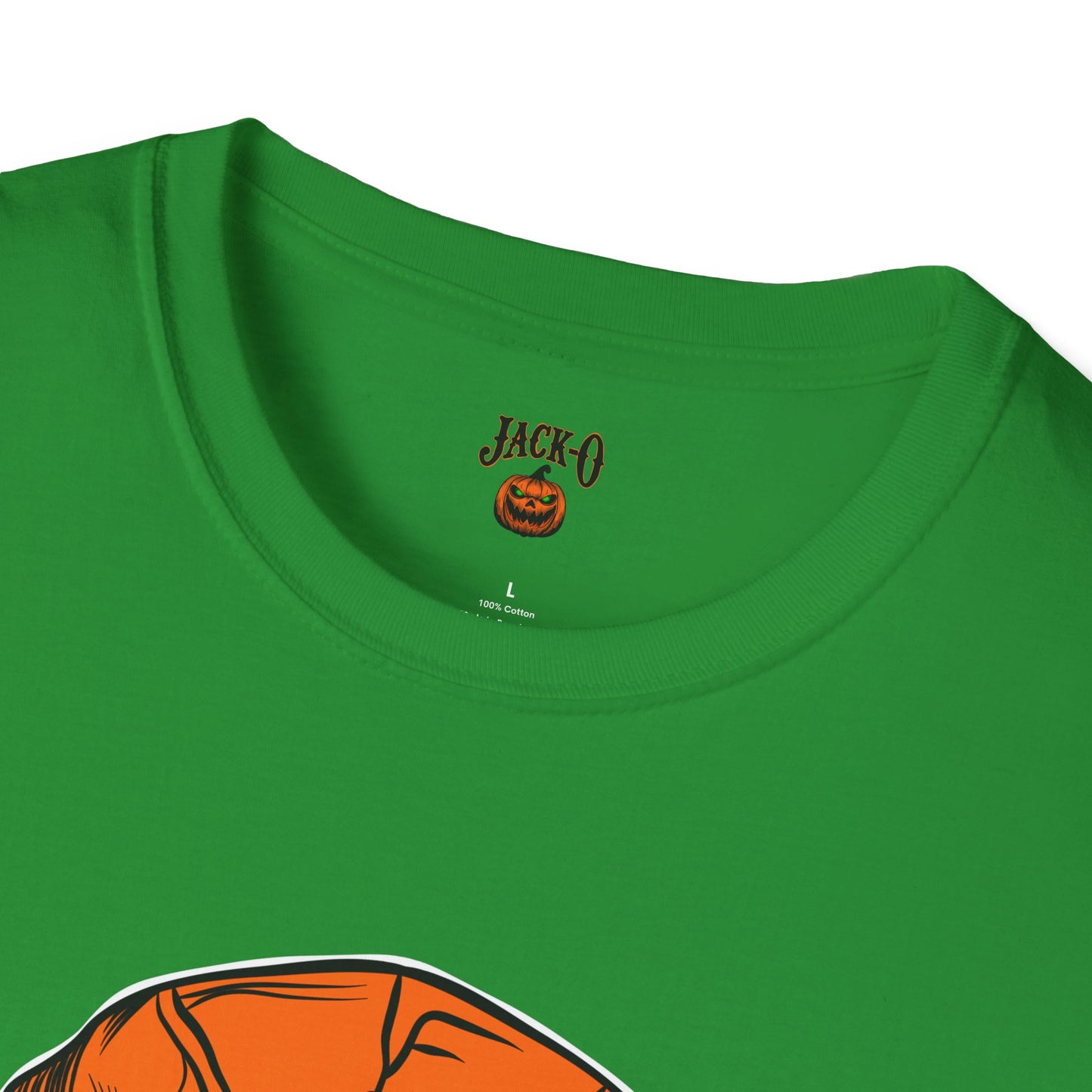 Orange Scary Skull T-Shirt