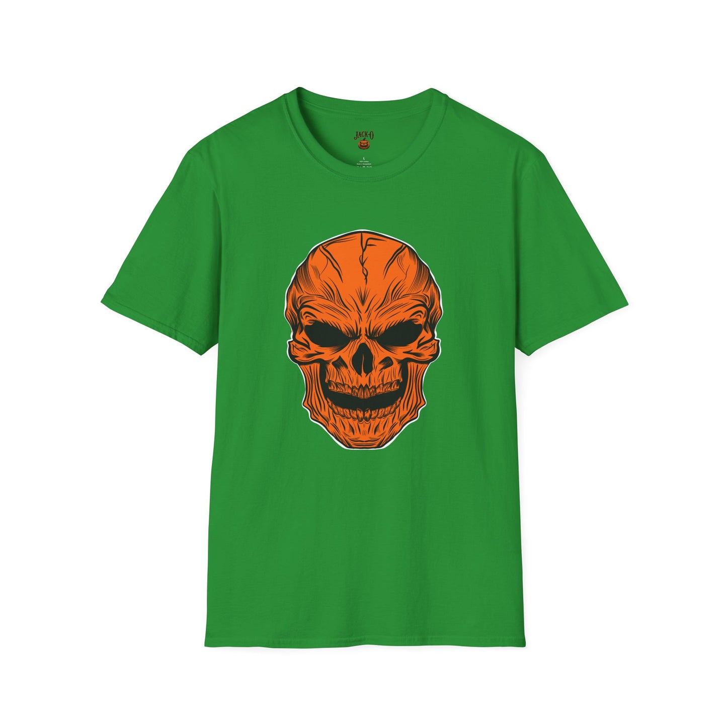 Orange Scary Skull T-Shirt