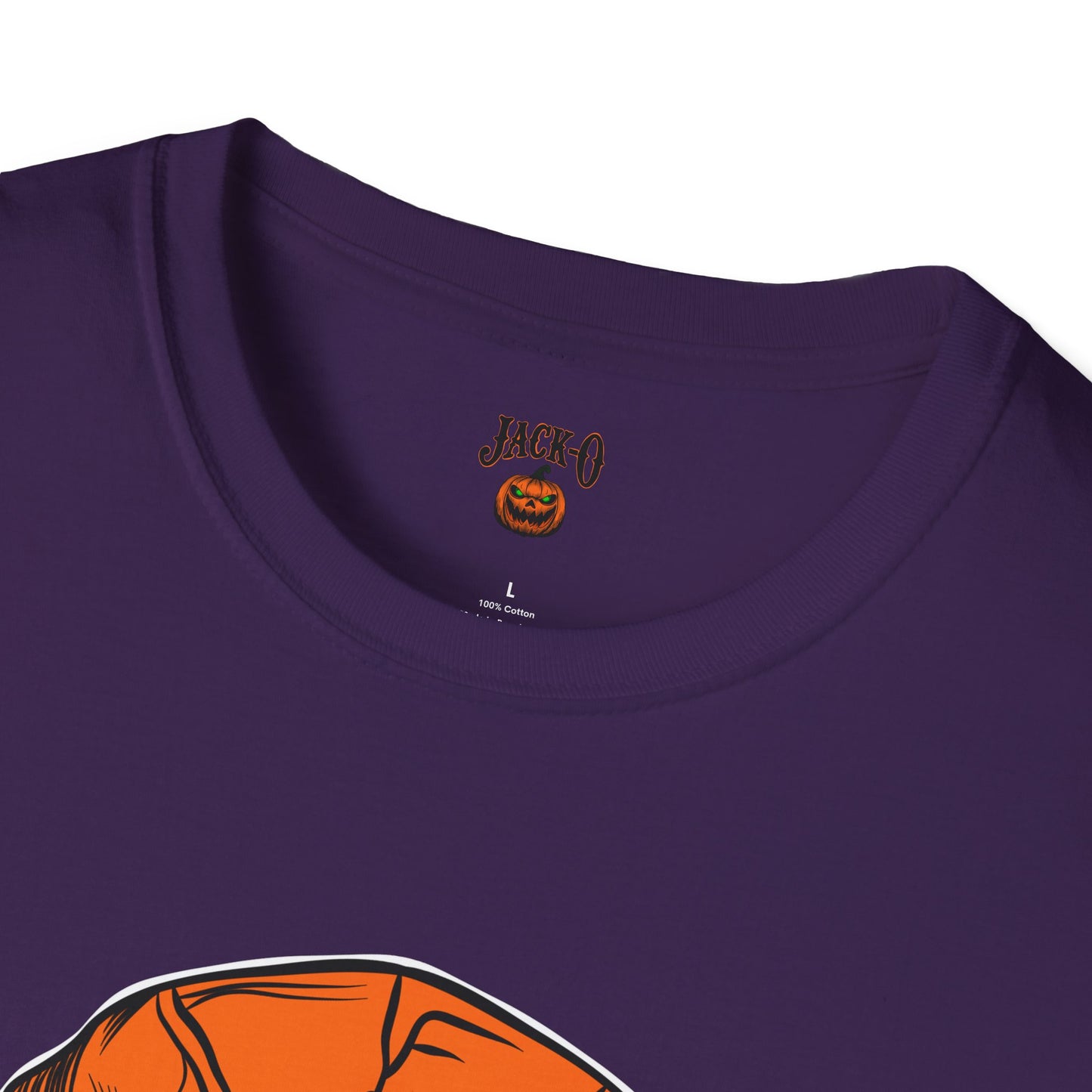 Orange Scary Skull T-Shirt