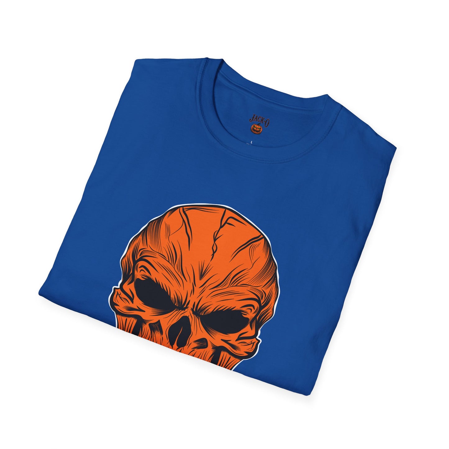 Orange Scary Skull T-Shirt