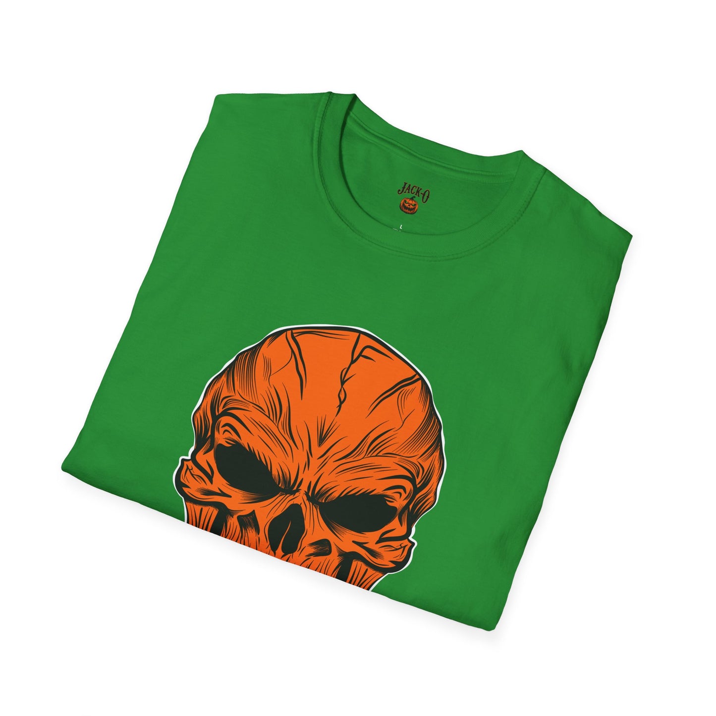 Orange Scary Skull T-Shirt