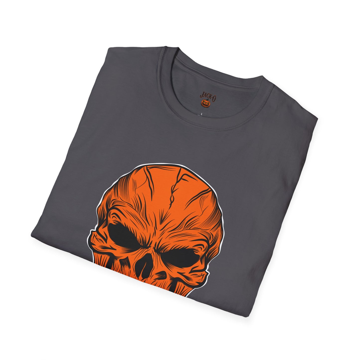 Orange Scary Skull T-Shirt