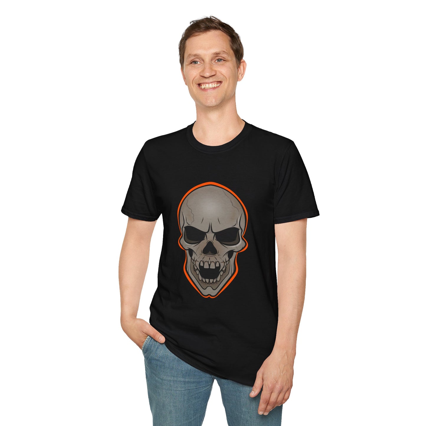 Unisex T-Shirt Grim Howl Scary Skull Halloween Tee